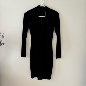 Design Lab Navy Velvet mini dress